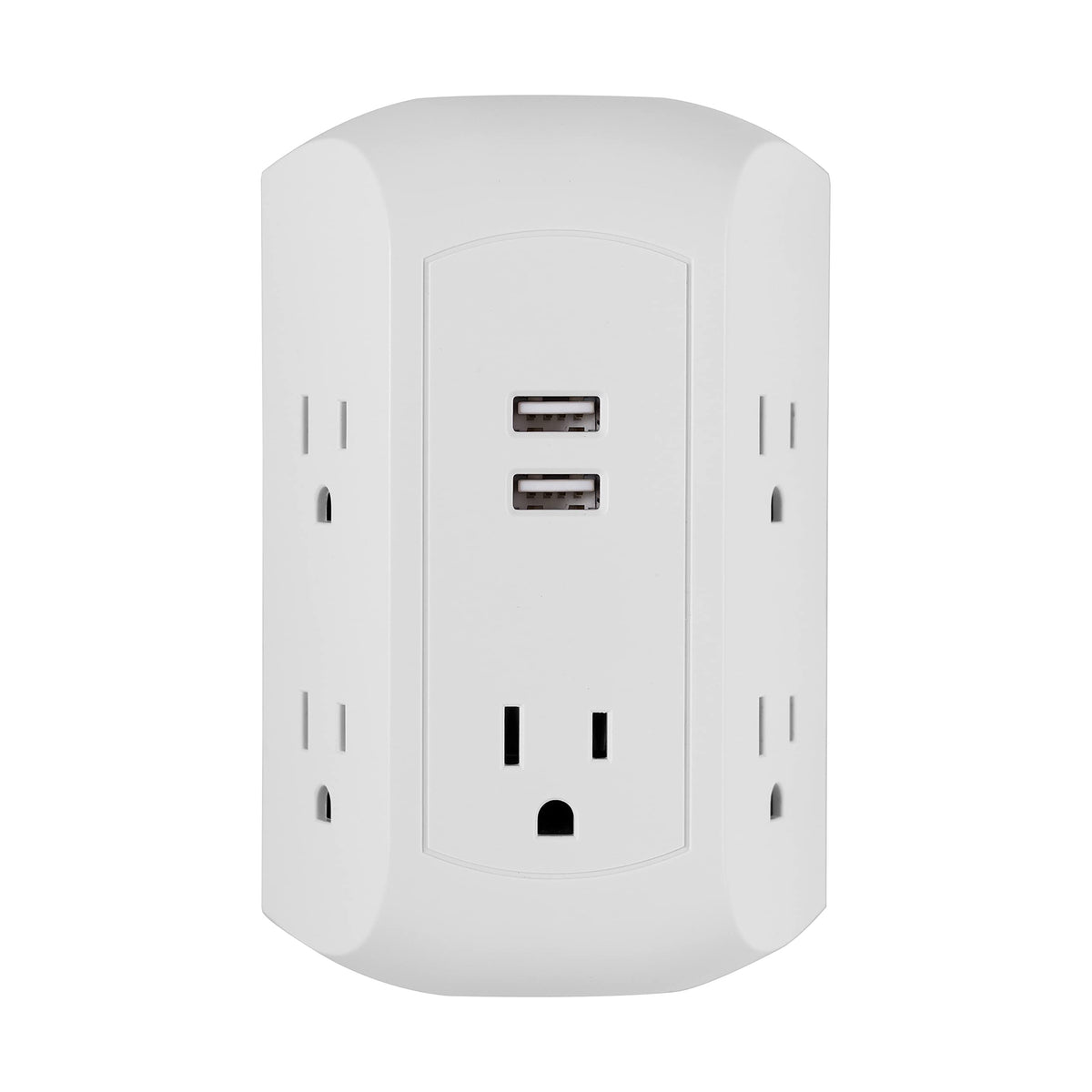 GE Pro 6-Outlet Extender, Surge Protector, Spaced Wall Tap, Side-Access (Pack of 8)