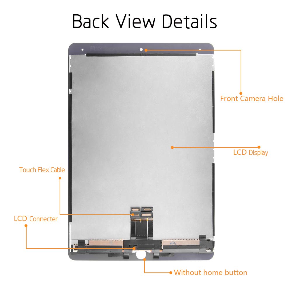 A-MIND LCD Screen for iPad Pro 10.5 2017 A1701/A1709/A1852, White, Tool Kit