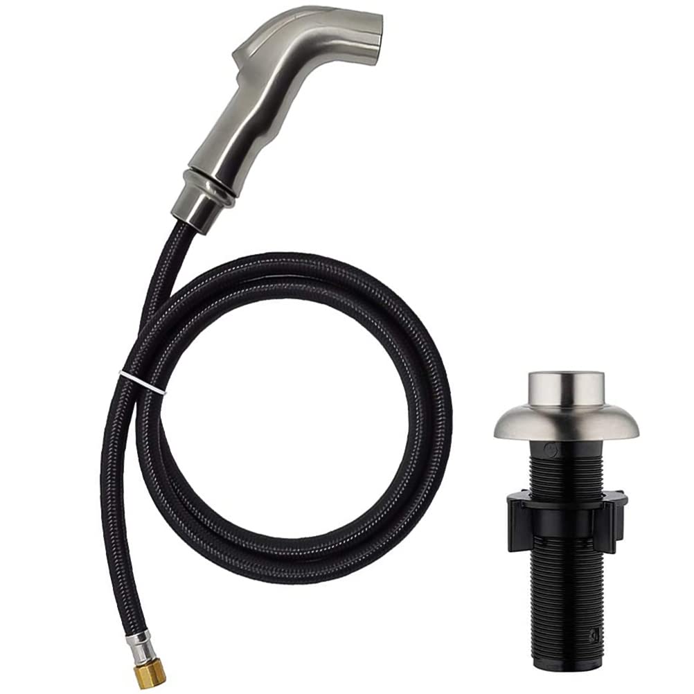 Pedicure Spa Parts REPLACEMENT Sprayer Head/3-way Faucet/Overflow Kit/P-Trap/Spa Led Light/Power Control/Air Button/UPC Hot Cold Hose/Drain Pump (White - Complete Drain Pump Kit)
