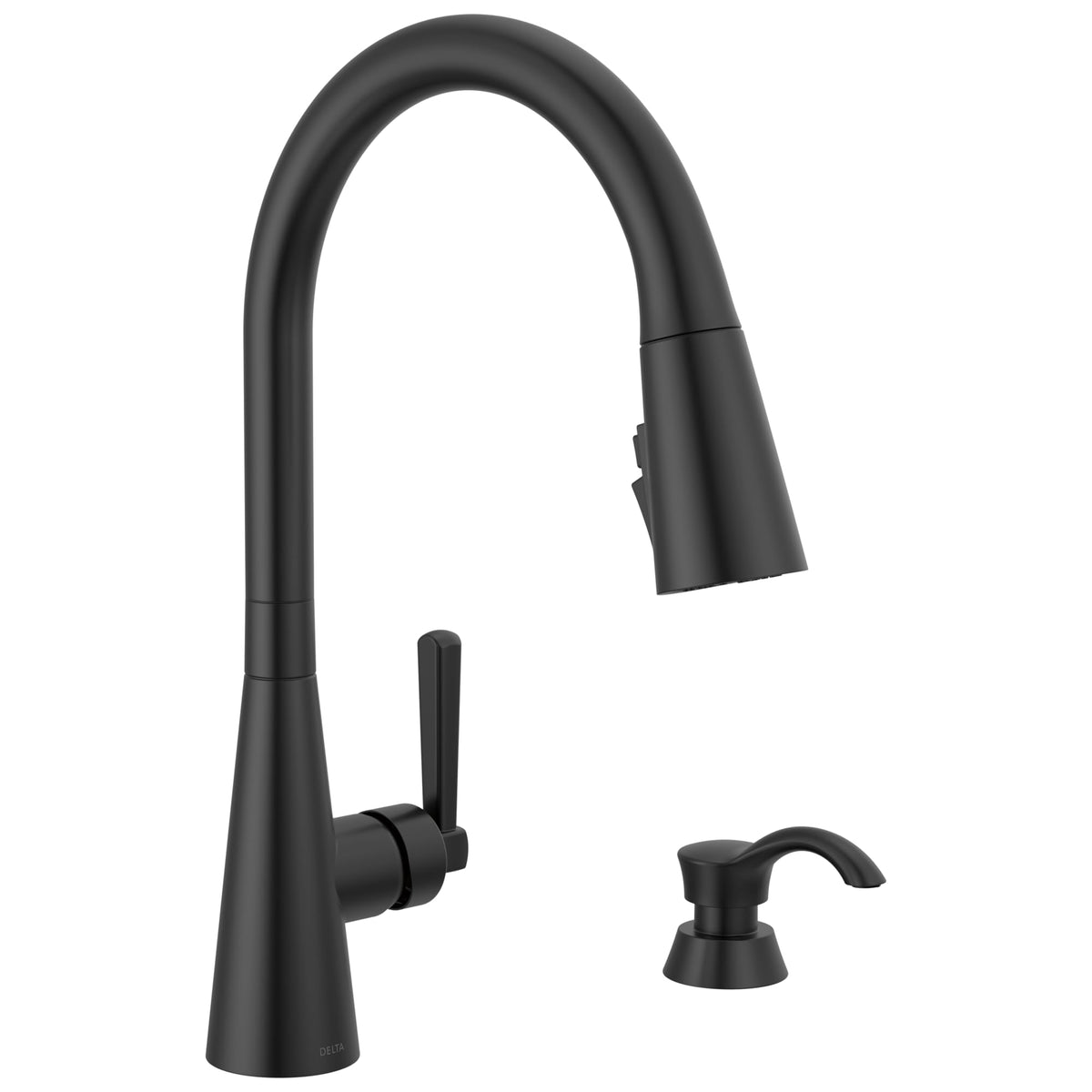 Delta Faucet Boyd Kitchen Faucet with Soap Dispenser, Kitchen Faucets with Pull Down Sprayer Brushed Nickel, Kitchen Sink Faucet with Magnetic Docking Spray Head, SpotShield Stainless 19893Z-SPSD-DST