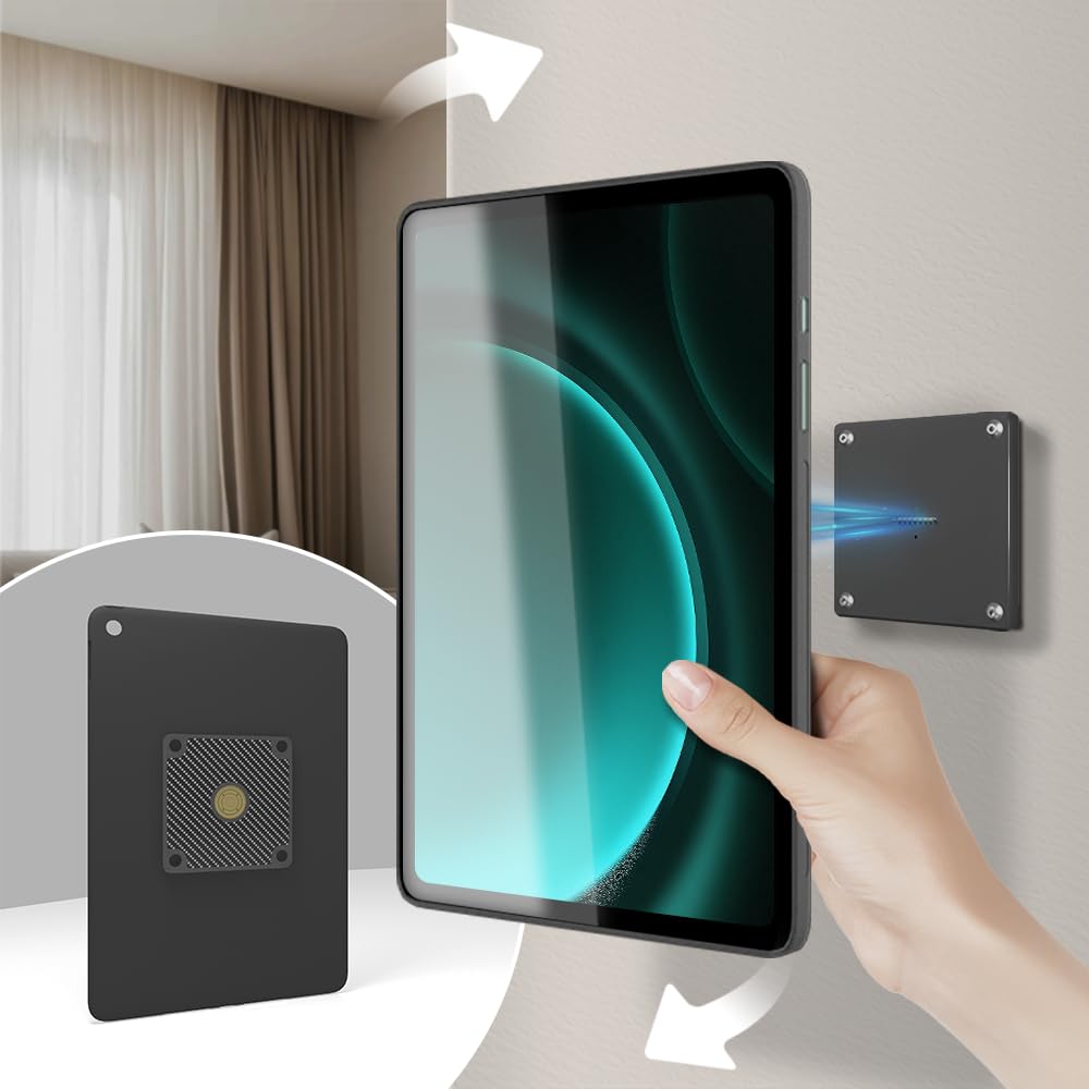 Wall Mount Charging Kit for Samsung Galaxy Tab S9 & S9 FE (10.9-inch) &S10 FE – Magnetic Tablet Wall Mount with 15W Fast Charging, Custom Protective Case, Smart Home Hub Ready, AC Powered
