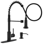 GIMILI Matte Black Touchless Kitchen Faucet with Spring Pull Down Sprayer