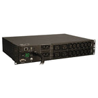 Tripp Lite Monitored PDU, 8 Outlets (C13), 208/220/230/240V, C20/L6-20P Adapter, 3.2-3.8kW, 8 ft. Cord, 1U Rack-Mount Single-Phase PDU, TAA (PDUMNH20HV)