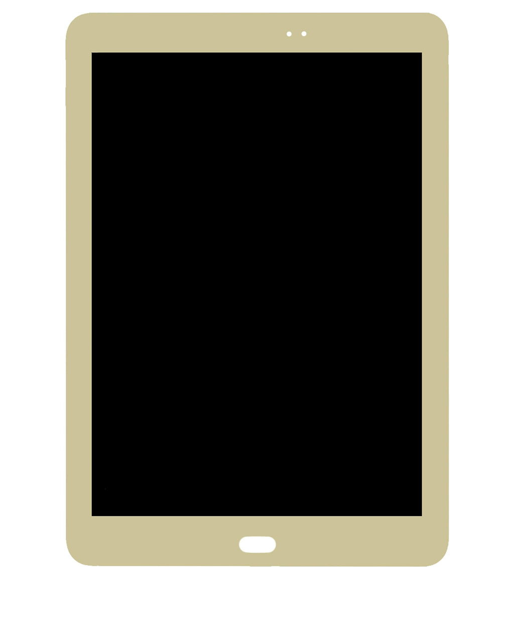 Best Shopper - Replacement OLED Assembly Without Frame Compatible for Samsung Galaxy Tab S2 9.7" (T810 / T813 / T815 / T817 / T819) (Refurbished) (Gold)