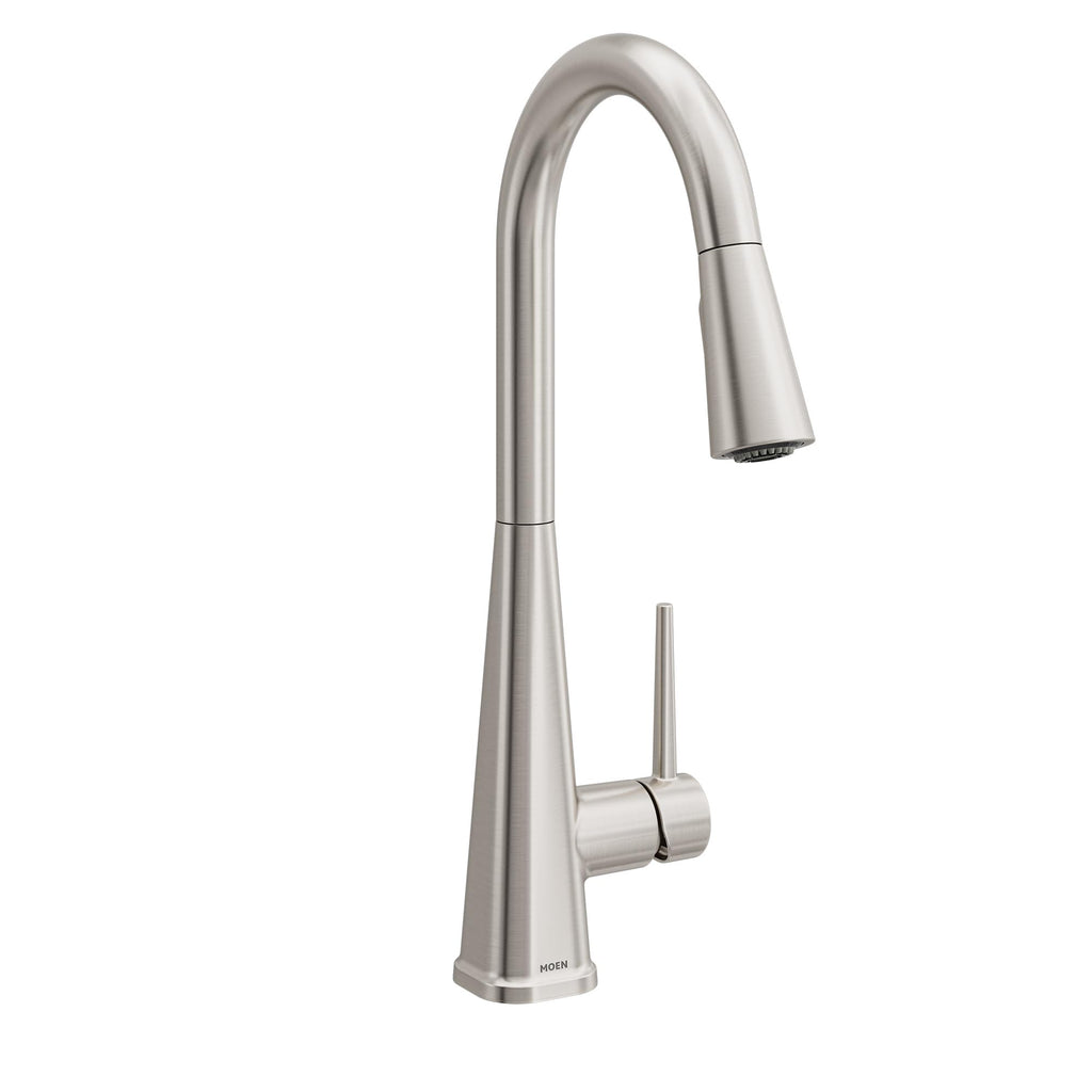 Moen Swyre Spring Pulldown Kitchen Faucet, Bronzed Gold, 87538BZG