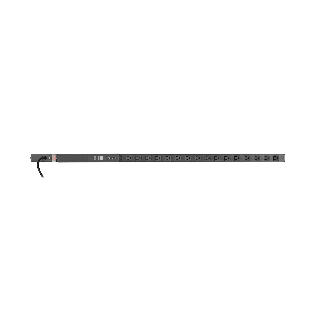 Tripp Lite 1.44kW Metered PDU 15A with Isobar Surge Protection, 3840 Joules, 120V, 16 Outlets Standard NEMA 5-15R, 15 ft. Power Cord (L5-30P), 0U Vertical Rackmount, 2-Year Warranty (PDUMV15-ISO)