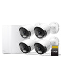 4K PoE Security Camera System, Metal Housing, 2TB HDD NVR, 4-Cam Kit