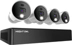 Night Owl 8-Ch Wired DVR System, 4 4K Cams, 1TB HDD, Siren