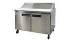 Commercial Sandwich Prep Table Refrigerator, ETL Salad Pizza Fridge Cooler, 48" W 11.47 cu.ft.. Fan Cooling, Salad Bar with Cut Board for Buffet Restaurant, Bar, Shop ASR-12376