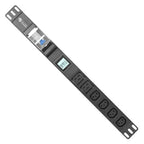 Rack Mount Power Strip - 240V 30A 2C19 & 4 C13 outlets PDU with Built-in Surge Protector, Volt & Amp Meter for Data Center - 19” Metal Housing, Ears & Fittings Included (2C19 4C13)