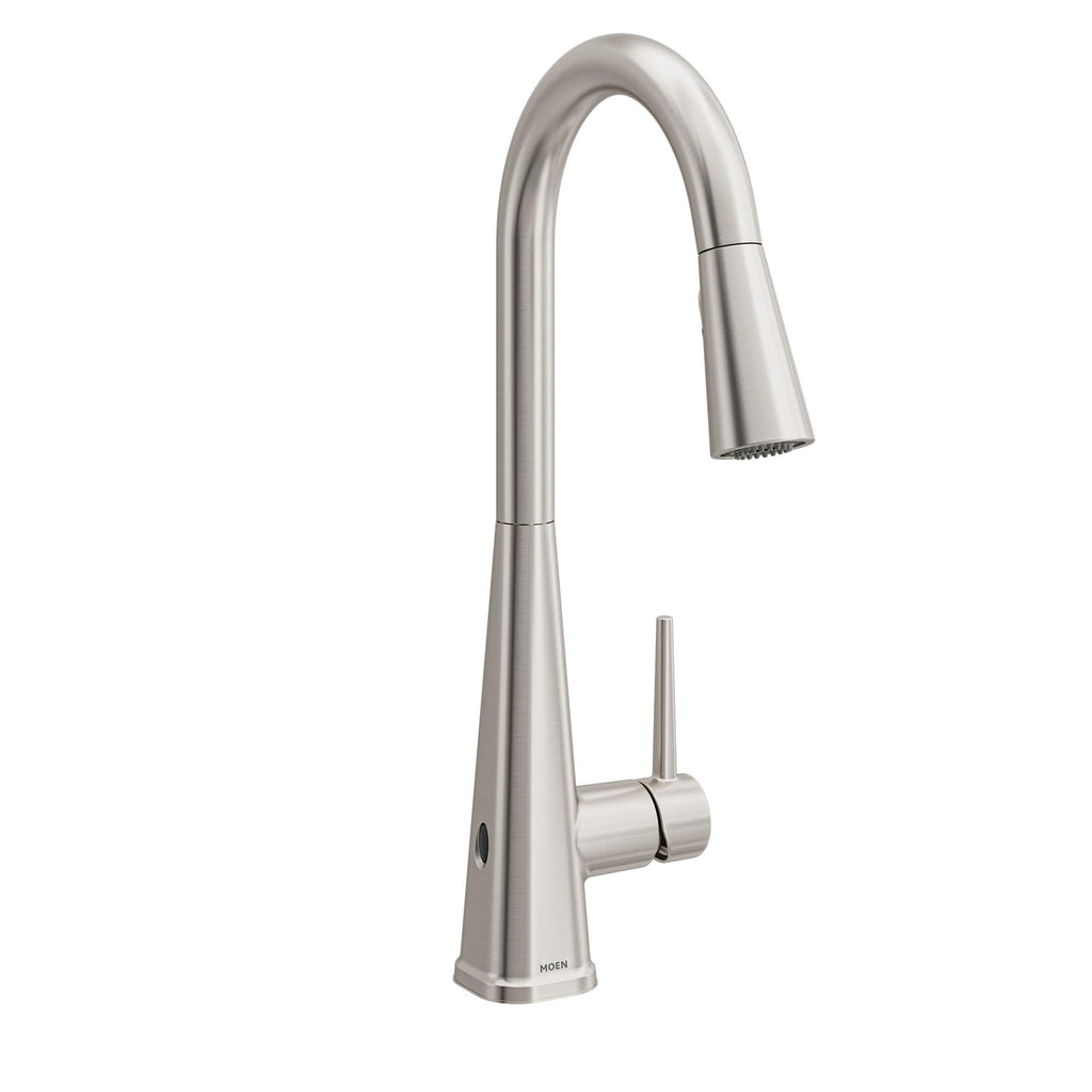 Moen Swyre Spring Pulldown Kitchen Faucet, Bronzed Gold, 87538BZG