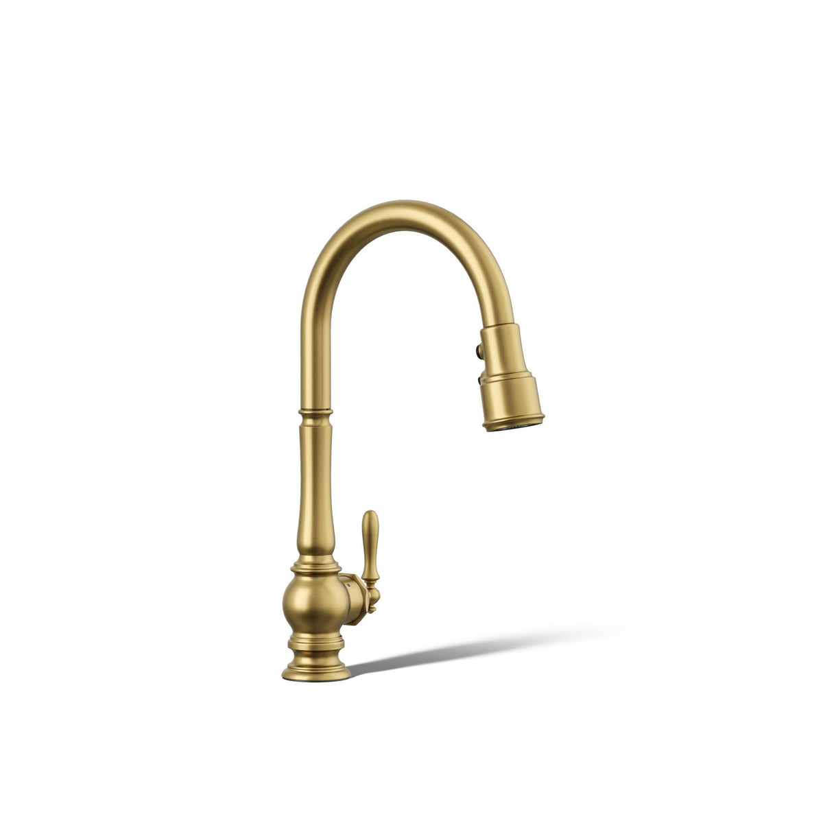 Kohler 29709-AF Artifacts Touchless Pull-Down Kitchen Sink Faucet with Three-Funtion Sprayhead, Vibrant French Gold