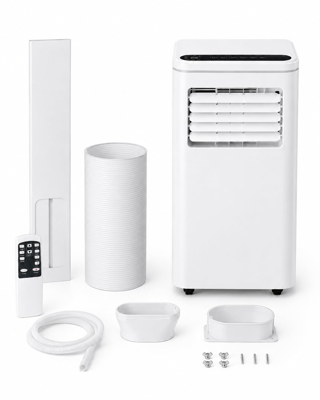 GarveeLife 14000 BTU Portable Air Conditioners, 4-in-1 Indoor AC Unit with Cooling, Dehumidifier, Fan, Follow Me, 24-Hour Timer, Remote Control & Window Kit for Bedroom, Home Office, Apartment,