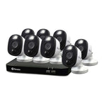 Swann Home/Business Wired DVR, 1080p Full HD Security Camera System, 8 Channels, 8 Cameras Indoor/Outdoor, 1TB HDD Storage, Color Night Vision, Sensor Spotlights, 24/7 Recording
