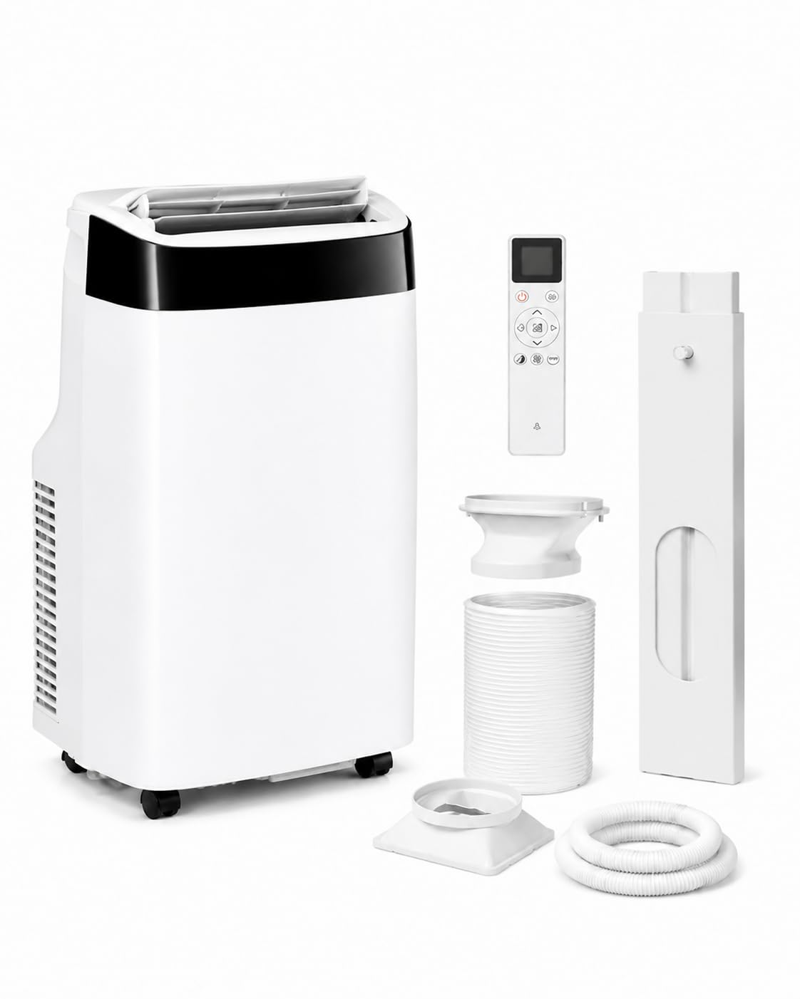 GarveeLife 14000 BTU Portable Air Conditioners, 4-in-1 Indoor AC Unit with Cooling, Dehumidifier, Fan, Follow Me, 24-Hour Timer, Remote Control & Window Kit for Bedroom, Home Office, Apartment,