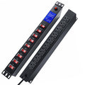 1U Rack Mount PDU Power Strip 9 Outlet Individual Switch