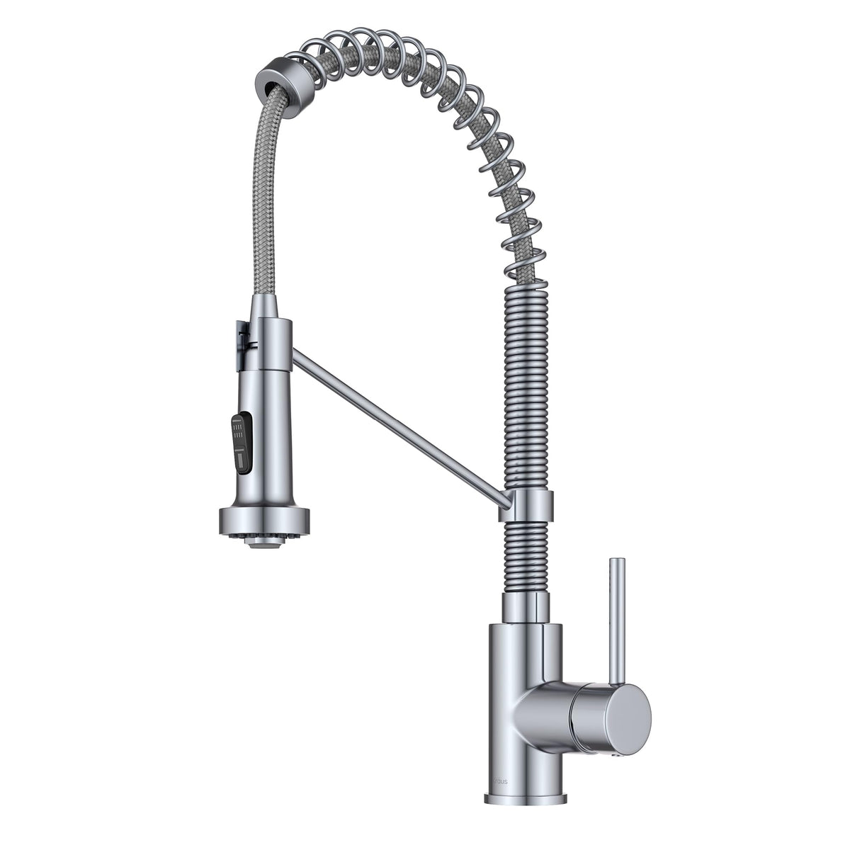KRAUS Matte Black Black Stainless Pull Down Kitchen Faucet KPF-1610MBSB
