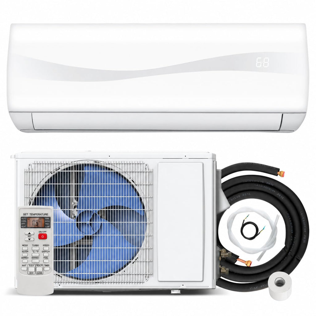 SIMOE 115V Ductless Heat Pump AC, 9000 BTU Cooling, 19 SEER2