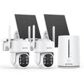 ANNKE 2.5K Wireless Security Camera Outdoor, 2-Cam Home Solar Camera System