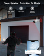 5MP Wireless WiFi Outdoor Security Camera System 8 Cameras 4TB HDD
