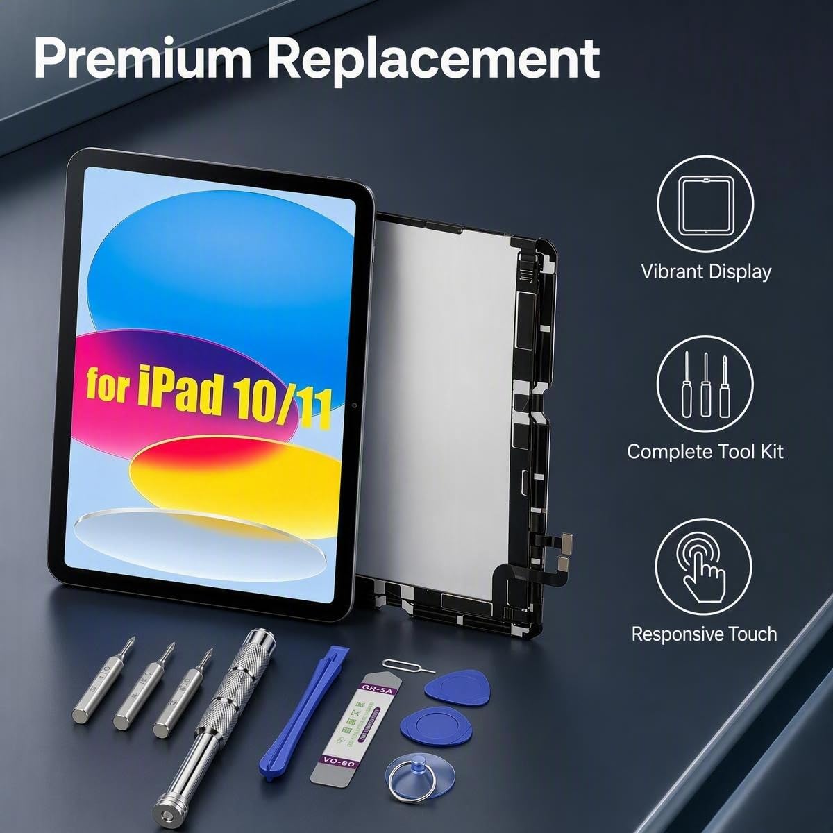 ZTR for iPad 10th Gen (2022) / (A16) (2025) 11th Gen Screen Replacement, Fit 10.9" and 11" LCD Display, for iPad 10th/11th Model A2696 A2757 A2777 A3354 A3355 A3356 (Only LCD, Not Touch Digitizer)