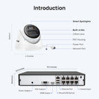 ANNKE 8CH 5MP PoE Security Camera System, 1TB HDD, 4pcs 3K Outdoor IP Cams