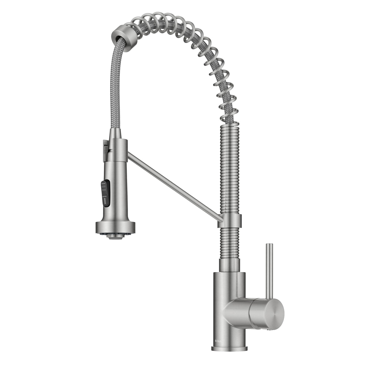 KRAUS Matte Black Black Stainless Pull Down Kitchen Faucet KPF-1610MBSB