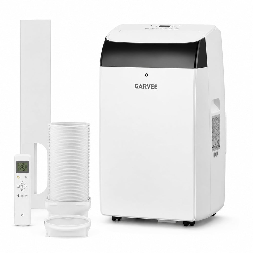 GarveeLife 14000 BTU Portable Air Conditioners, 4-in-1 Indoor AC Unit with Cooling, Dehumidifier, Fan, Follow Me, 24-Hour Timer, Remote Control & Window Kit for Bedroom, Home Office, Apartment,