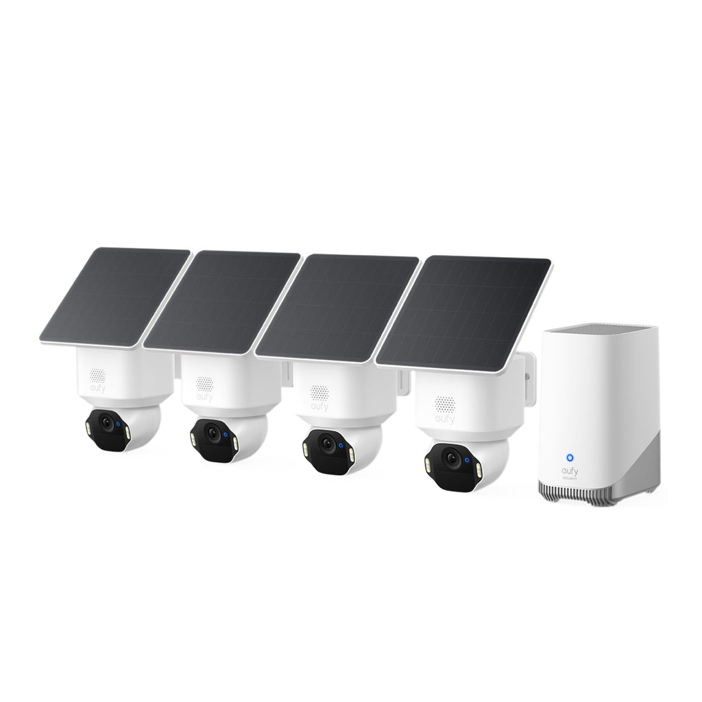 eufy Security SoloCam E42, 4-Cam Kit, 4K Solar Security Camera