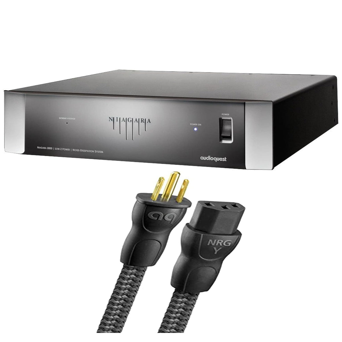 AudioQuest PQ505NA PowerQuest 505 12 Outlet Surge Protector with an AudioQuest NRGY3US01 1.0M Low-Noise AC Power Cable (2023)