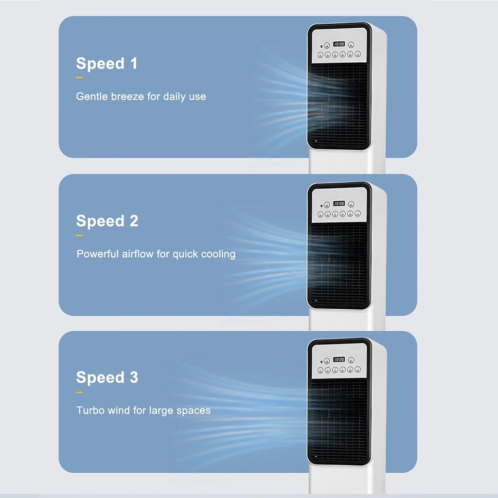 Evaporative Air Cooler, Portable Cooling and Heating Air Conditioners Heating Syste, Cooling Fan/Space Heater, Comes with a Remote Control for Timed Wide-Angle Airflow