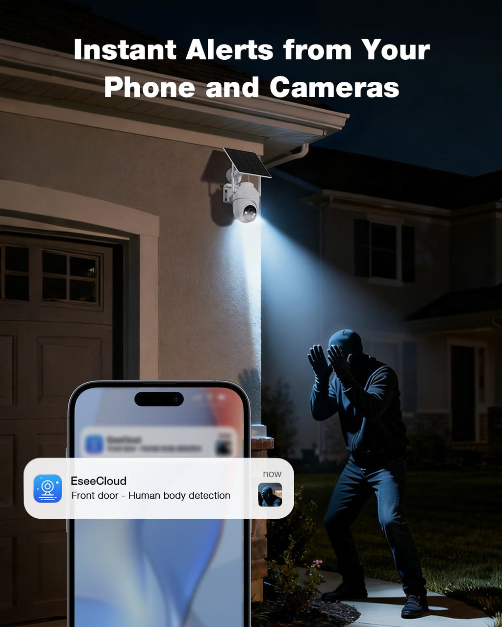 SEHMUA Home Security Camera System, 4MP 360° Full Live View/No Monthly Fee