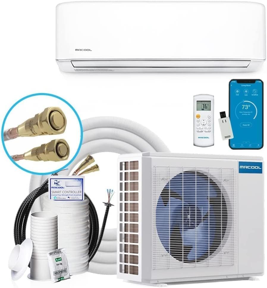 MRCOOL 12,000 BTU WiFi Smart DIY Star 4th Generation Ductless Remote Controlled Mini Split Air Conditioner with Sleep Mode Function, White