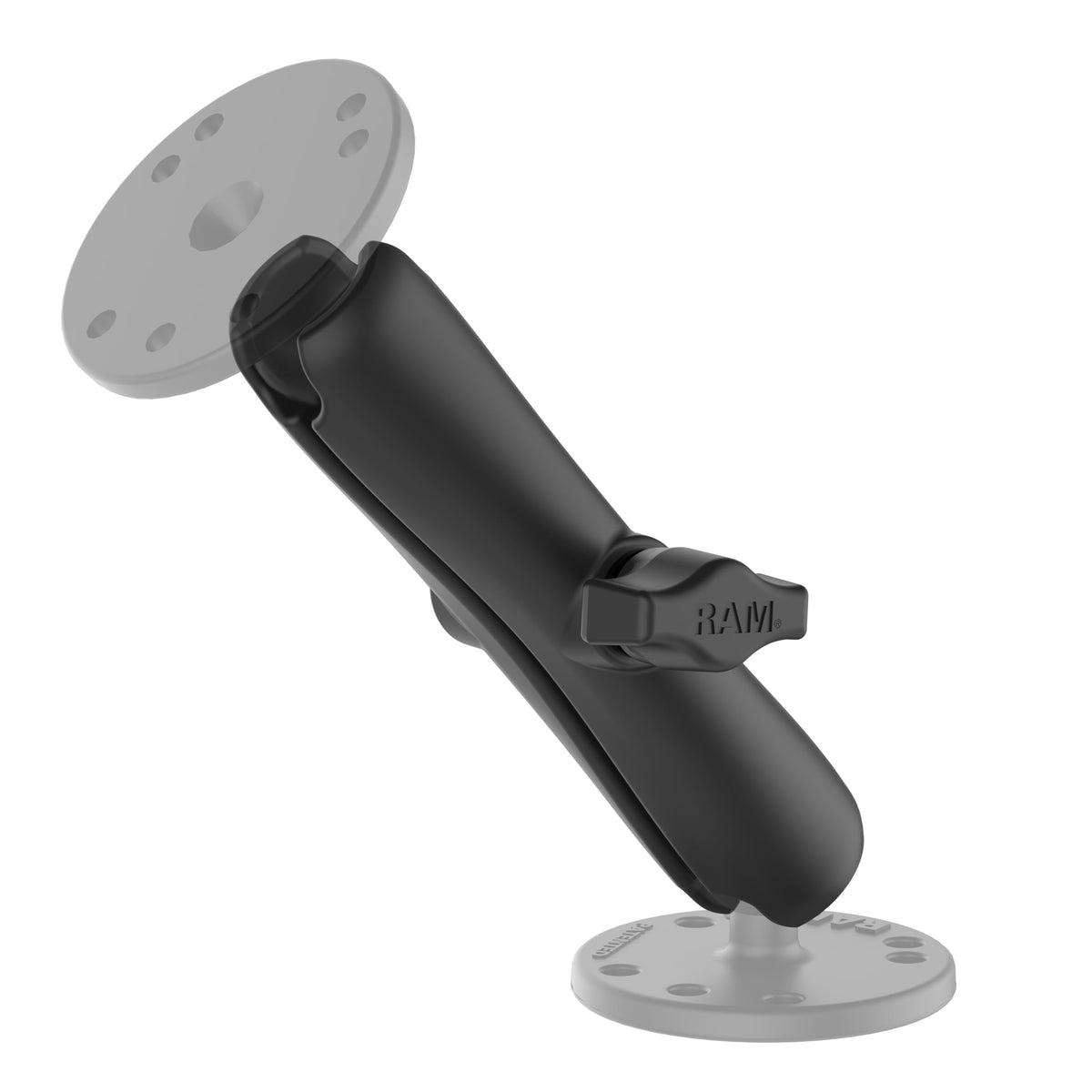 RAM Mounts Double Socket Long (6") Arm, Heavy-Duty Articulating Connector for Secure Mounting Compatible with B-Size 1" Ball Components RAM-B-201U-C (Pack of 4)