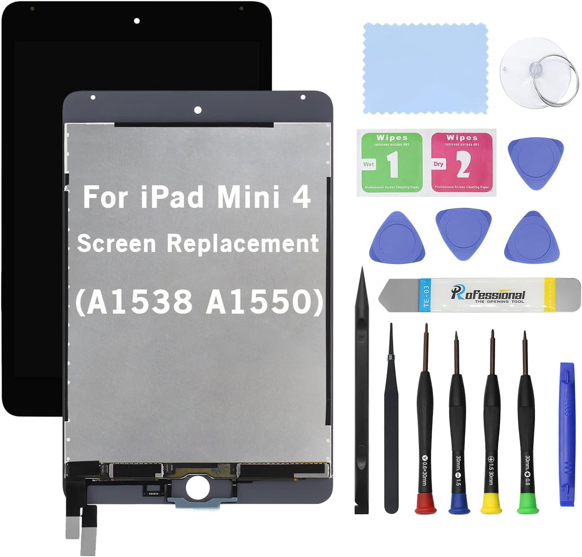 Screen Replacement for iPad Air 5 5th Generation Screen Replacement LCD and Glass Touch Digitizer Premium Kit (10.9", A2589 A2591 A2588) with Tools - Black