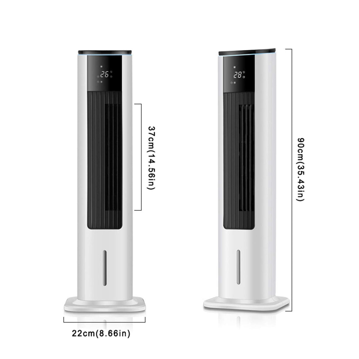 Whole House Heater Dual-Purpose Air-Conditioning Fan Cooling Fan Tower Type Household Water-Cooled Small Air Conditioner Remote Control Timing Heating Supplies