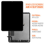 iPad Air 4 2020 LCD Screen Replacement,for iPad Air 4th Gen10.9 inch A2324 A2072 A2325 A2316 LCD Display Digitizer Full Assembly(Black)