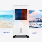 Portable Evaporative Cooler with Remote Control - Energy Efficient Mobile Air Conditioner for Indoor & Outdoor Use, Adjustable Cooling and Heating Function