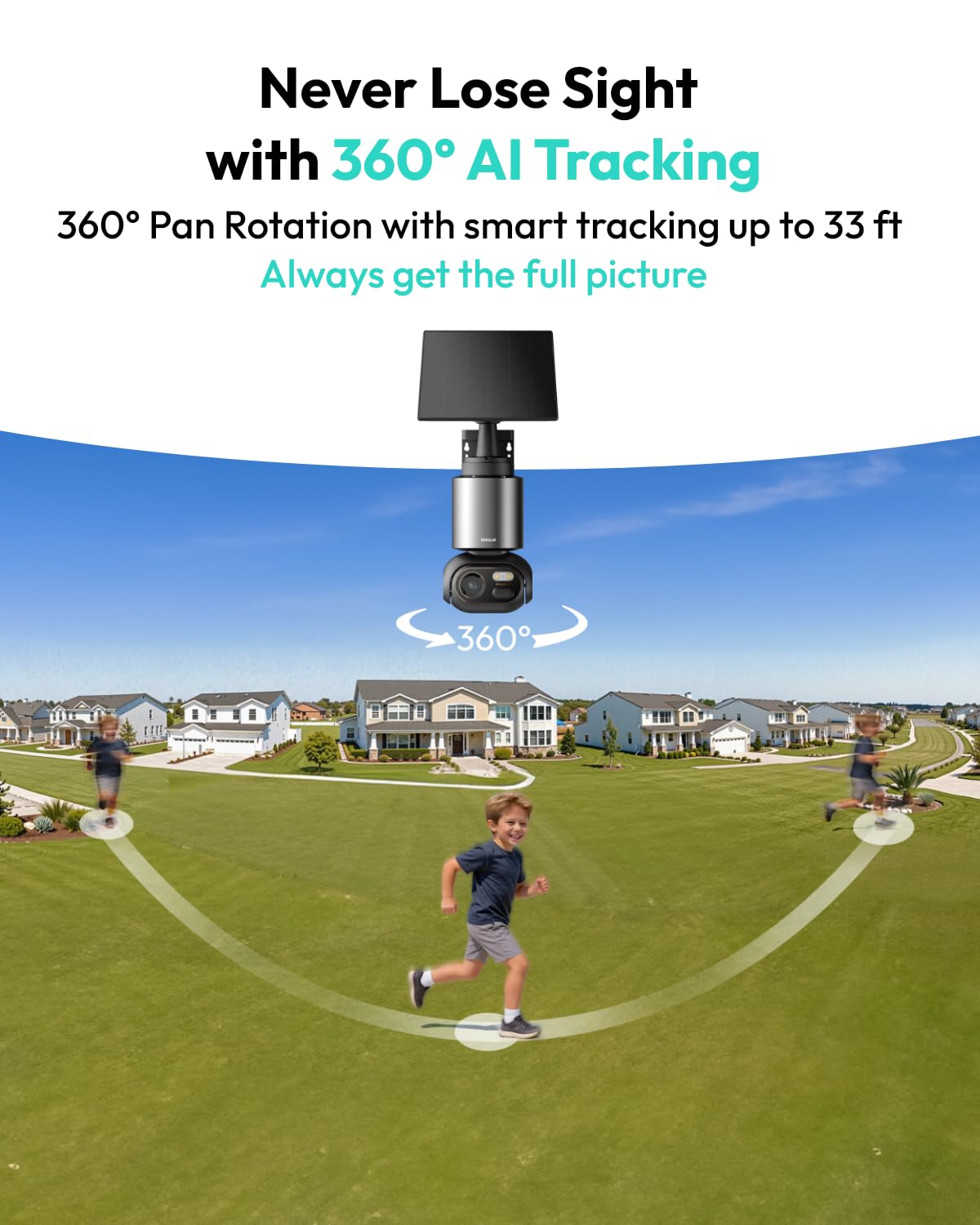 BOTSLAB 4K Security Camera Wireless Outdoor, 32GB Local Storage, Add-On Cam