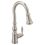 Moen S73004NL Weymouth Polished Nickel Pulldown Kitchen Faucet
