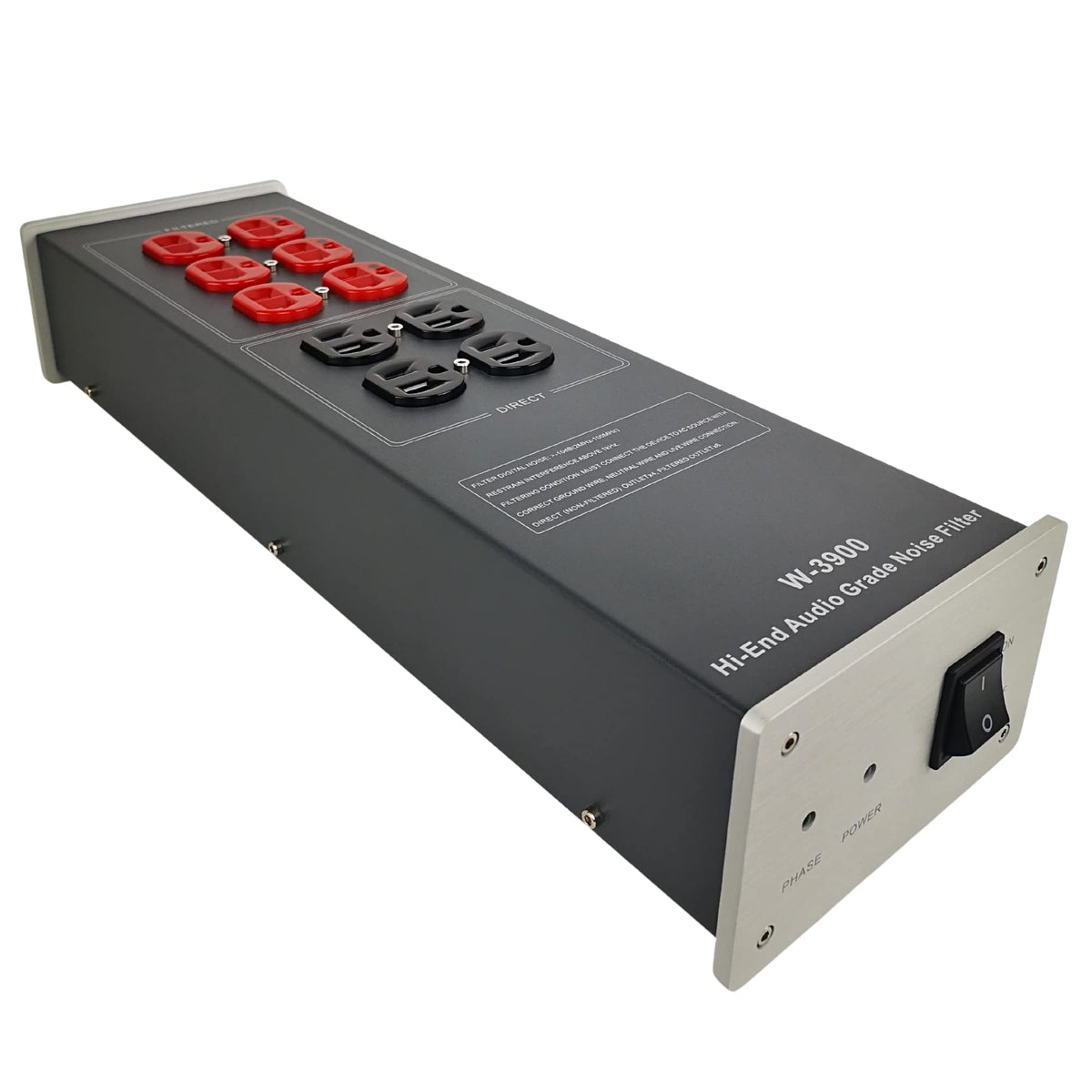 AC Power Filter Power Conditioner - WAudio AC Power Purifier with Surge Protector, Black