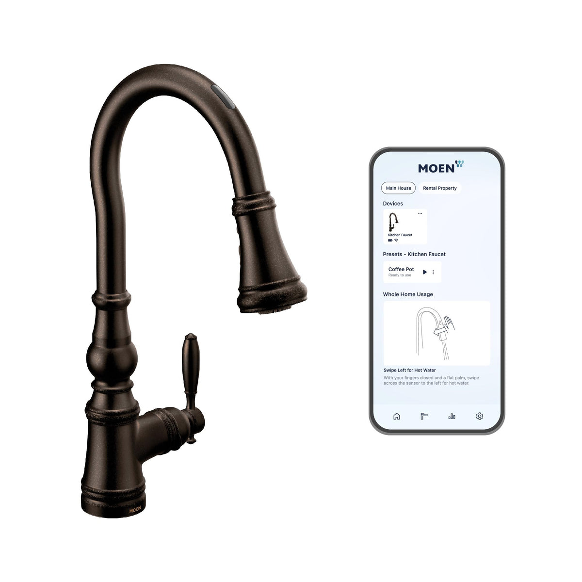 Moen S73004NL Weymouth Polished Nickel Pulldown Kitchen Faucet