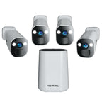 Night Owl 8-Ch Wireless Wi-Fi Hub, 4 2K Cams, 64GB microSD, 2-Way Audio