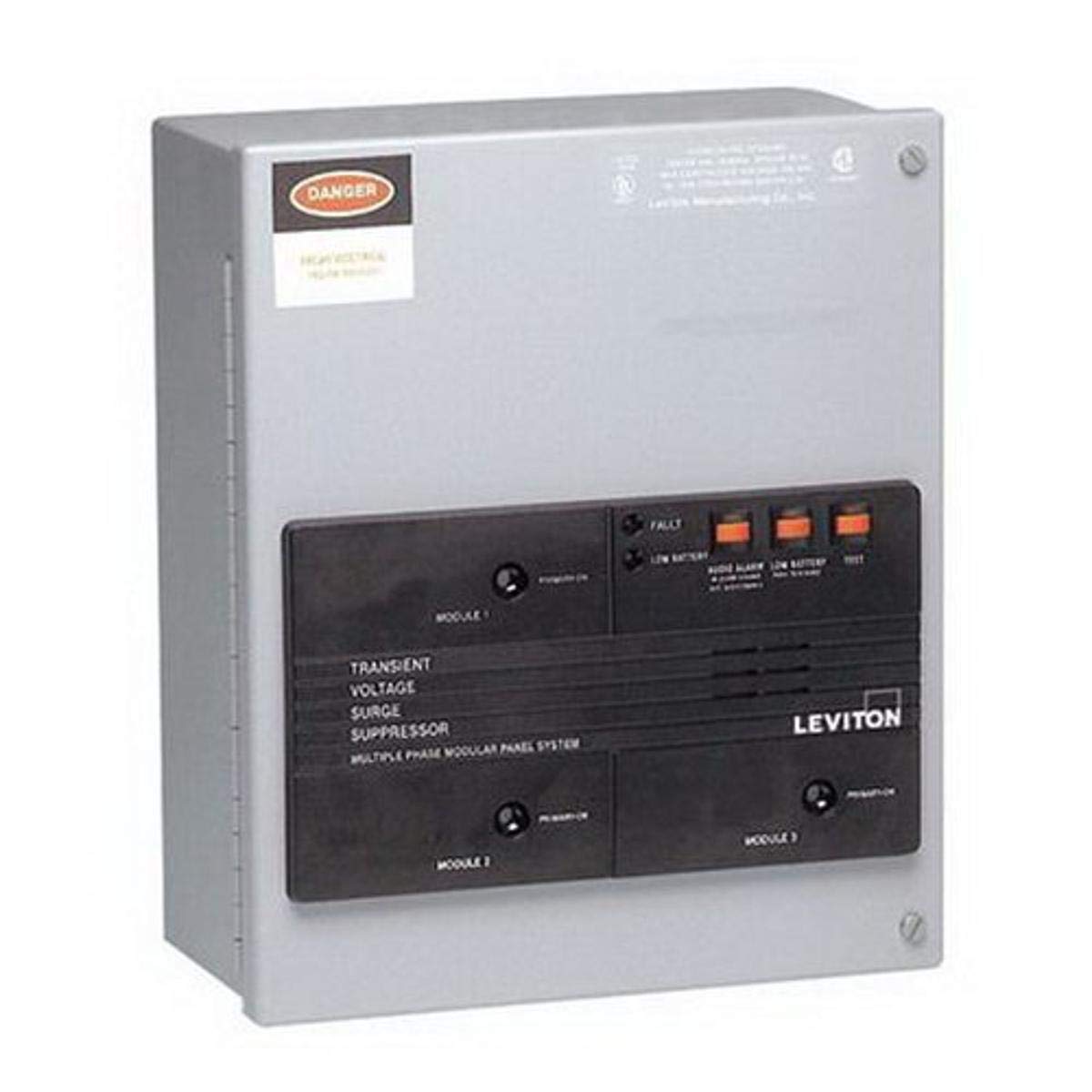 Leviton 52480-DM3 3 Mode Surge Protection Panel with Replaceable Modules