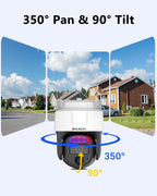 4K Wired Security Camera System, CCTV PTZ Surveillance System