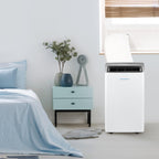 Keystone 14,000 BTU ASHRAE/12,000 BTU DOE Portable Inverter Air Conditioner with Heater, Quiet, High Efficiency Operation and Remote, AC Unit for Apartment, Living Room, Medium Rooms up to 550-Sq. Ft.