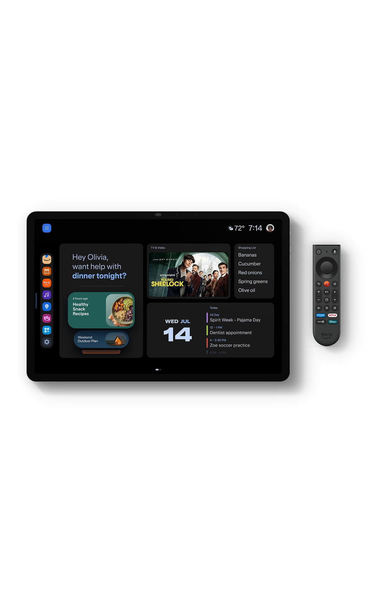 Amazon Echo Show 16 (newest model), Kitchen command center and productivity hub, Built-in Fire TV and night vision camera, Wall mount included, Designed for Alexa+