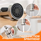 OWOFAN Touchless Pull Down Kitchen Faucet LED Light Brushed Nickel
