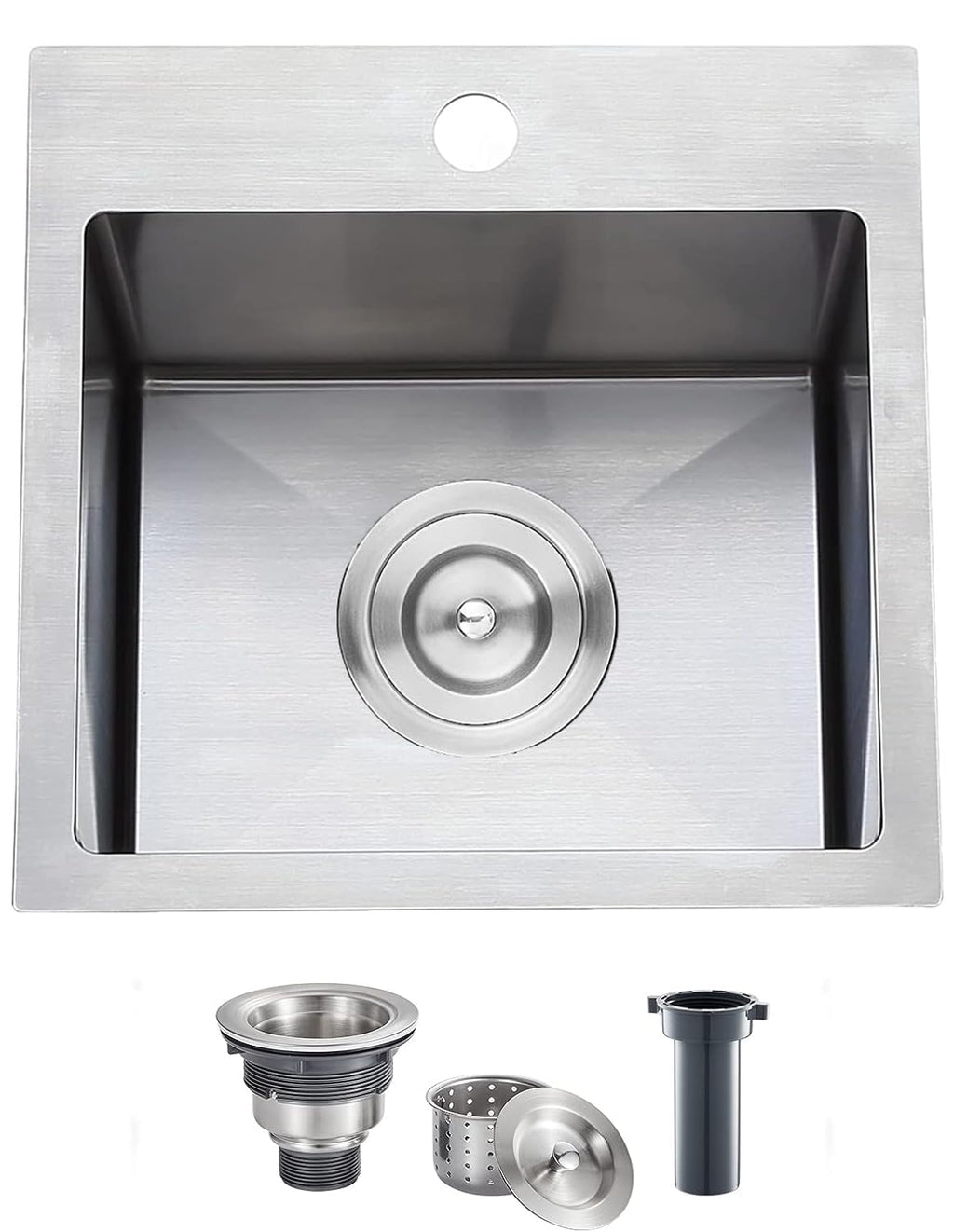 33x22 Black Drop In Kitchen Sink, 33 Inch All In One Topmount Gunmetal Black Stainless Steel Single Bowl Overmount Double Ledges Workstation Sink with Accessories