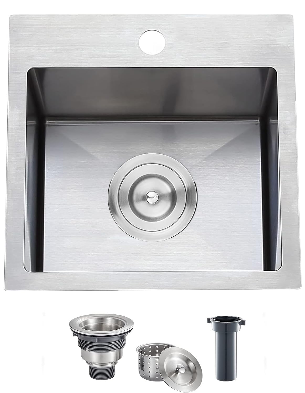 33x22 Black Drop In Kitchen Sink, 33 Inch All In One Topmount Gunmetal Black Stainless Steel Single Bowl Overmount Double Ledges Workstation Sink with Accessories
